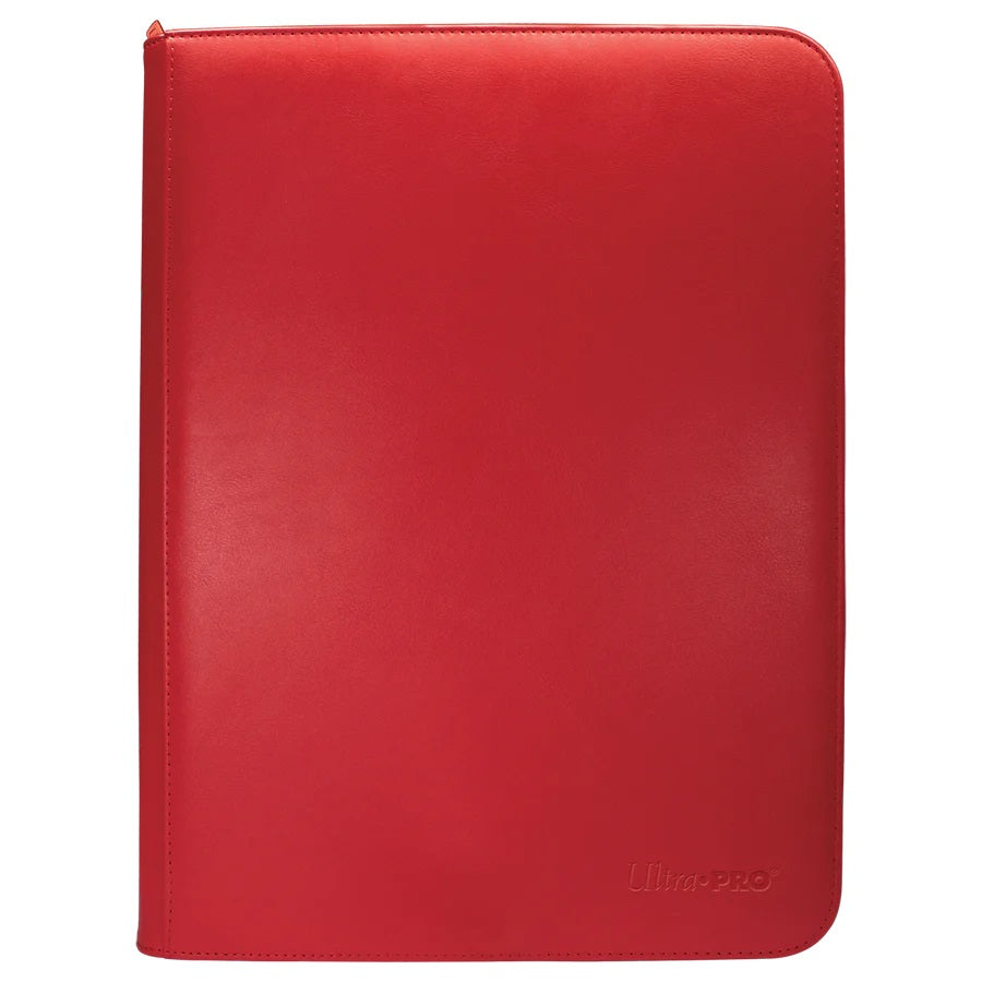Vivid 9-Pocket Zippered PRO-Binder, Red
