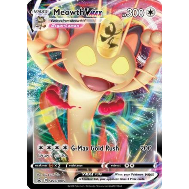 Meowth VMAX – SWSH005 – Oversize Promo Pokemon Oversized Cards