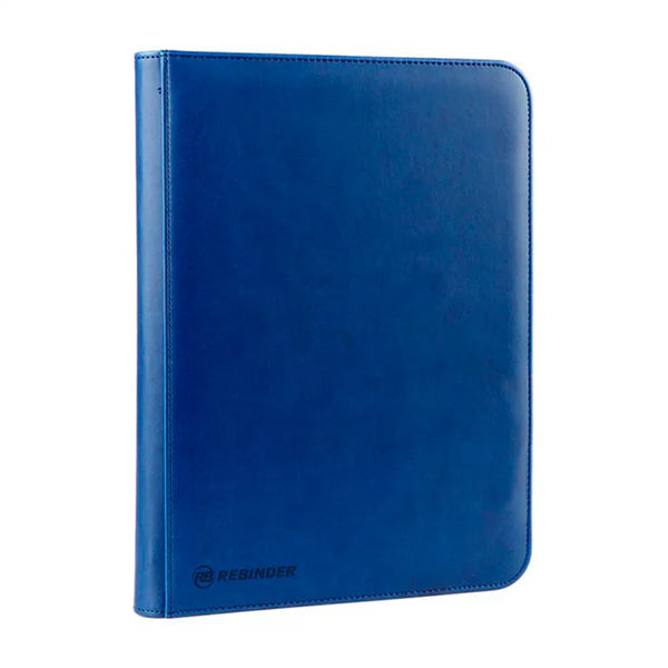 Rebinder – Zippered 9-Pocket Toploader Binder, Blue