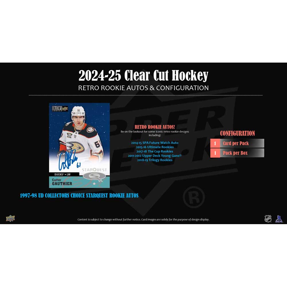 2024-25 Upper Deck Clear Cut (Hobby)