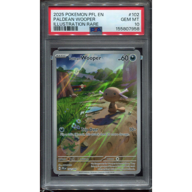 Paldean Wooper (PFL 102) Phantasmal Flames - PSA 10