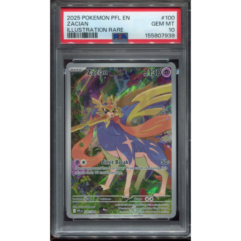 Zacian (PFL 100) Phantasmal Flames - PSA 10