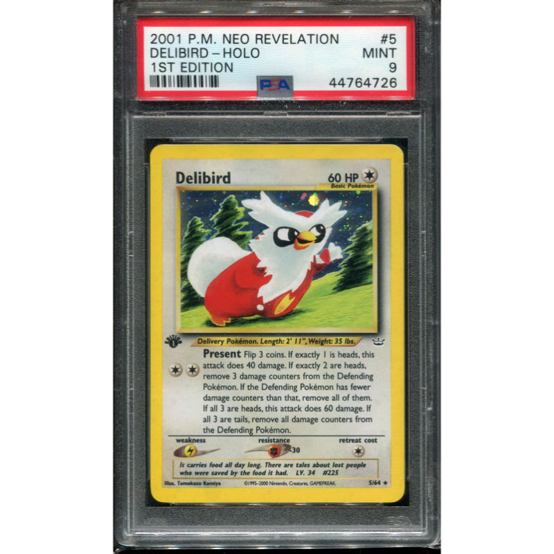 Delibird (NR 5) Neo Revelation - 1st Edition - PSA 9