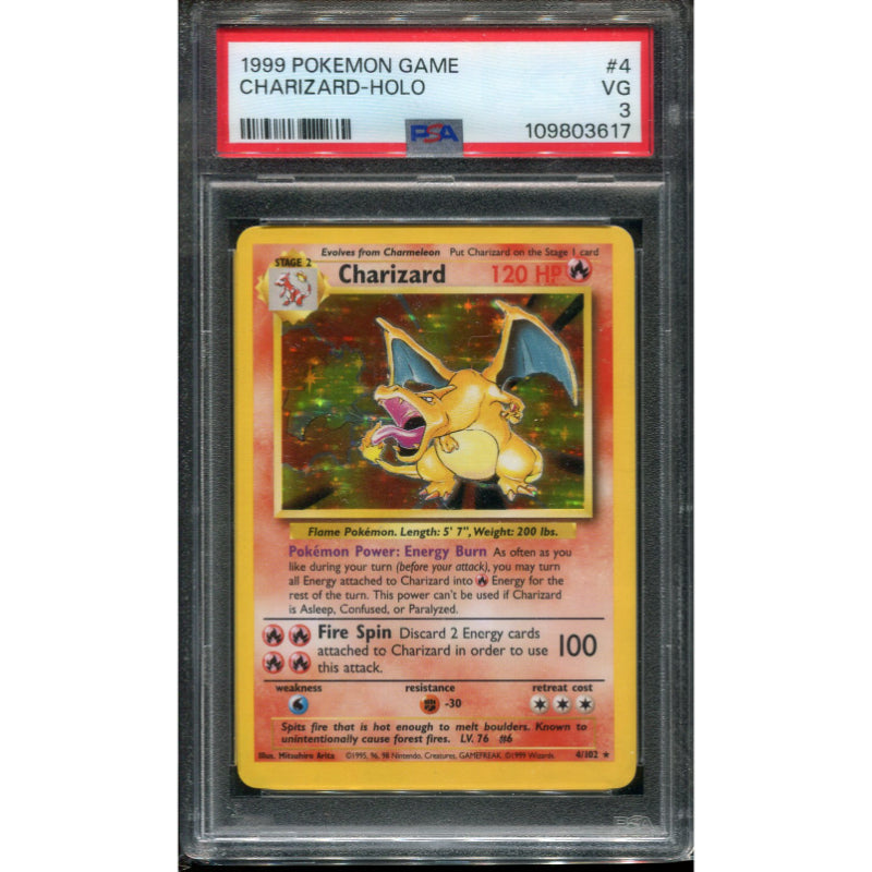 Charizard (BS 4) Base Set - PSA 3