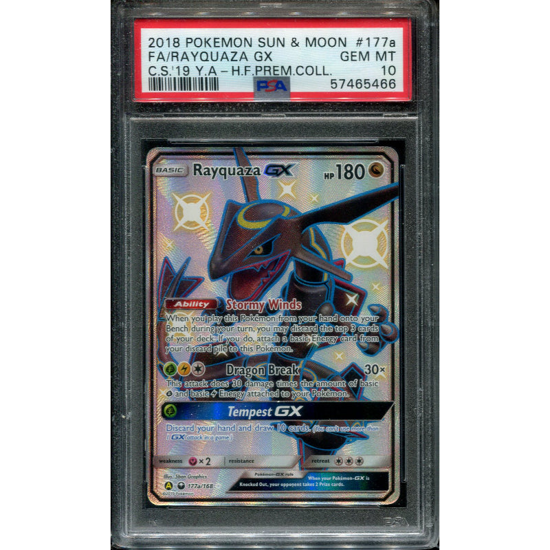 Rayquaza GX (CES 177a) Celestial Storm - PSA 10