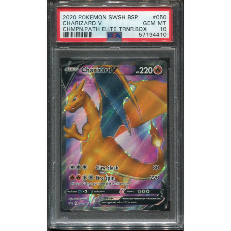 Charizard V (SWSH 050) SWSH Black Star Promos - PSA 10