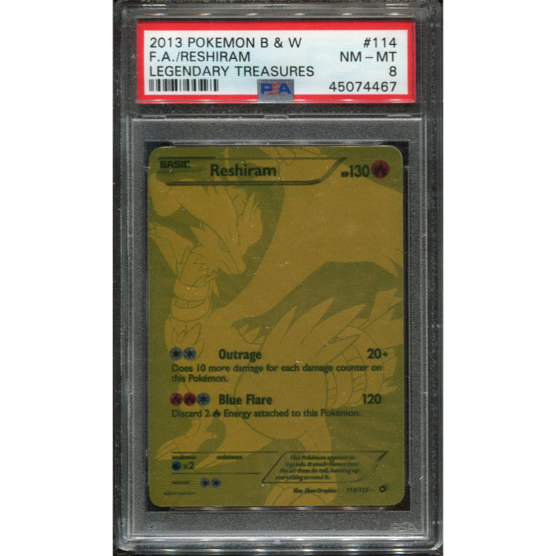 Reshiram (LTR 114) Legendary Treasures - PSA 8