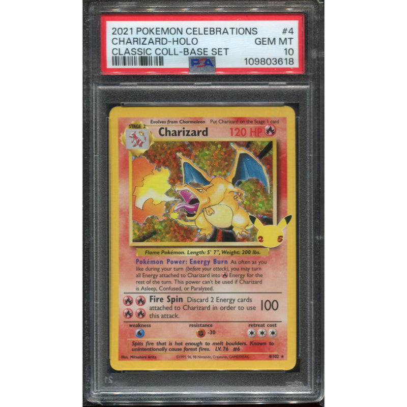 Charizard (CEL BS 4) Celebrations - PSA 10