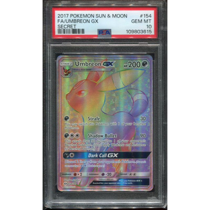 Umbreon GX (SUM 154) Sun & Moon - PSA 10