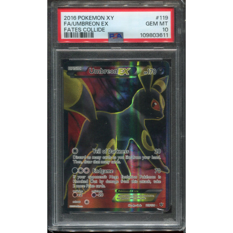 Umbreon EX (FCO 119) Fates Collide - PSA 10