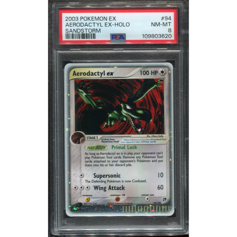 Aerodactyl ex (SS 94) EX Sandstorm - PSA 8