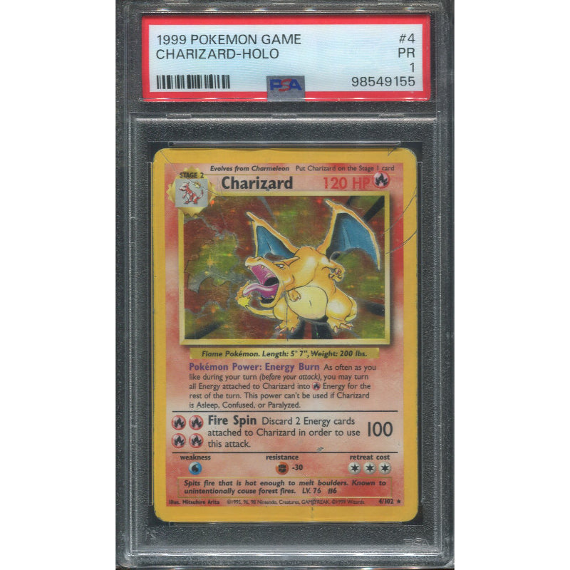 Charizard (BS 4) Base Set - PSA 1