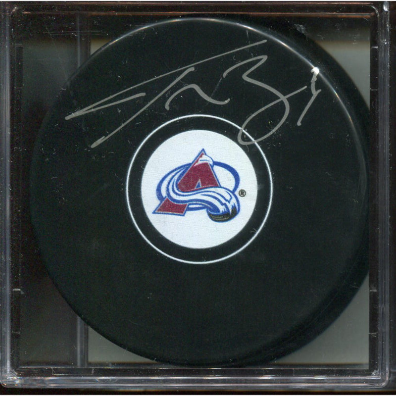Signed Puck - Colorado Avalance - Tyson Barry - A.J. Sports COA