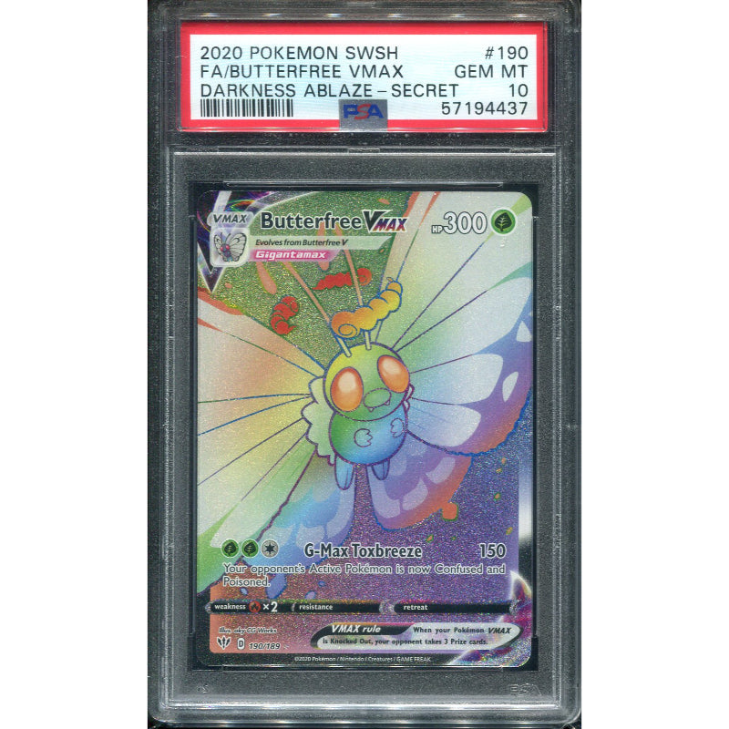 Butterfree VMAX (DAA 190) Darkness Ablaze - PSA 10 Samlarhobby Sverige AB Butterfree VMAX (DAA 190) Darkness Ablaze - PSA 10 Samlarhobby Sverige AB