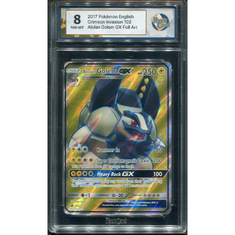 Alolan Golem GX (CIN 102) Crimson Invasion - RaukCard 8 Samlarhobby Sverige AB Alolan Golem GX (CIN 102) Crimson Invasion - RaukCard 8 Samlarhobby Sverige AB
