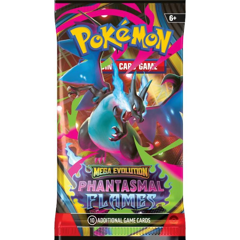Pokémon, Mega Evolutions, ME02: Phantasmal Flames, 1 Booster pack (Max 5 per person)