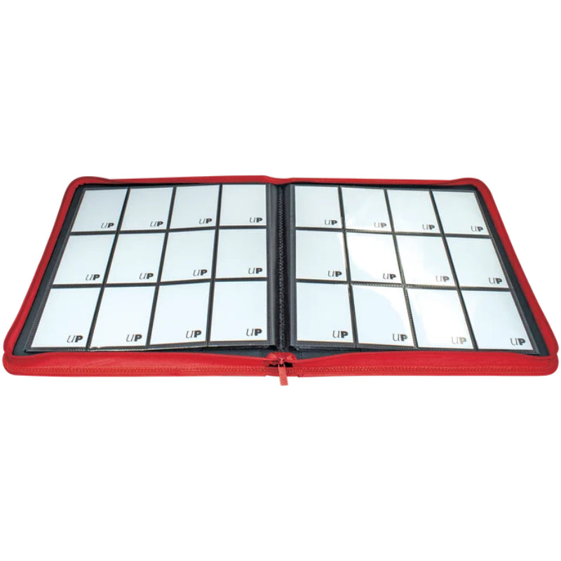 Vivid 12-Pocket Zippered PRO-Binder – Red