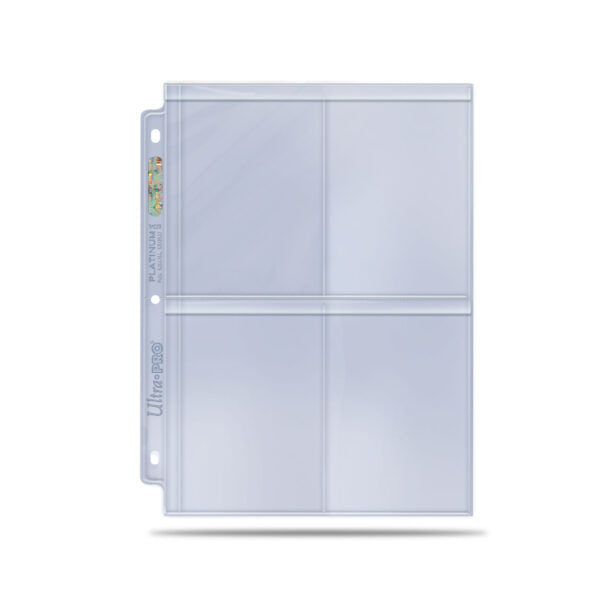 Plastficka 4-kort Ultra Pro Secure Platinum Page for Toploaders, 10 st