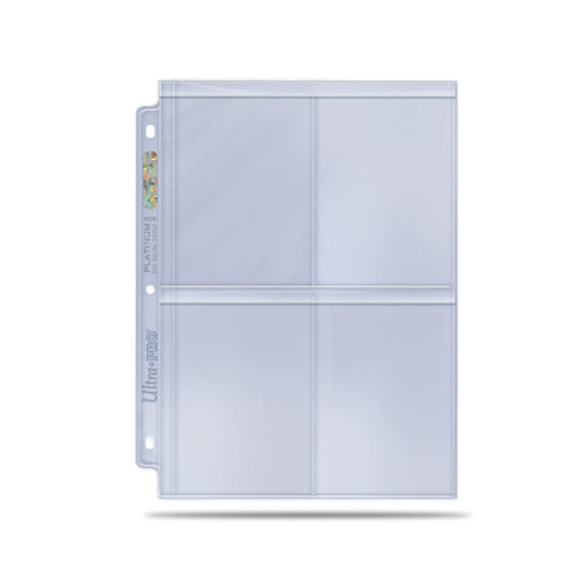 Plastficka 4-kort Ultra Pro Secure Platinum Page for Toploaders, 10 st