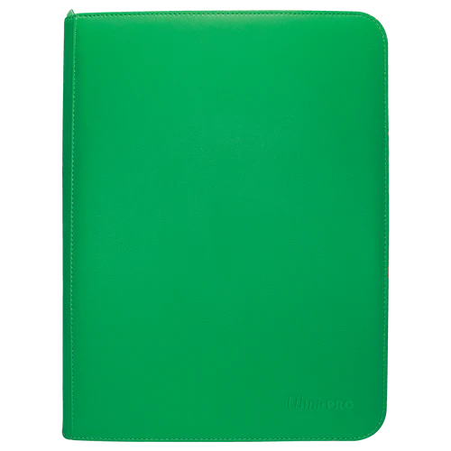 Vivid 9-Pocket Zippered PRO-Binder, Green