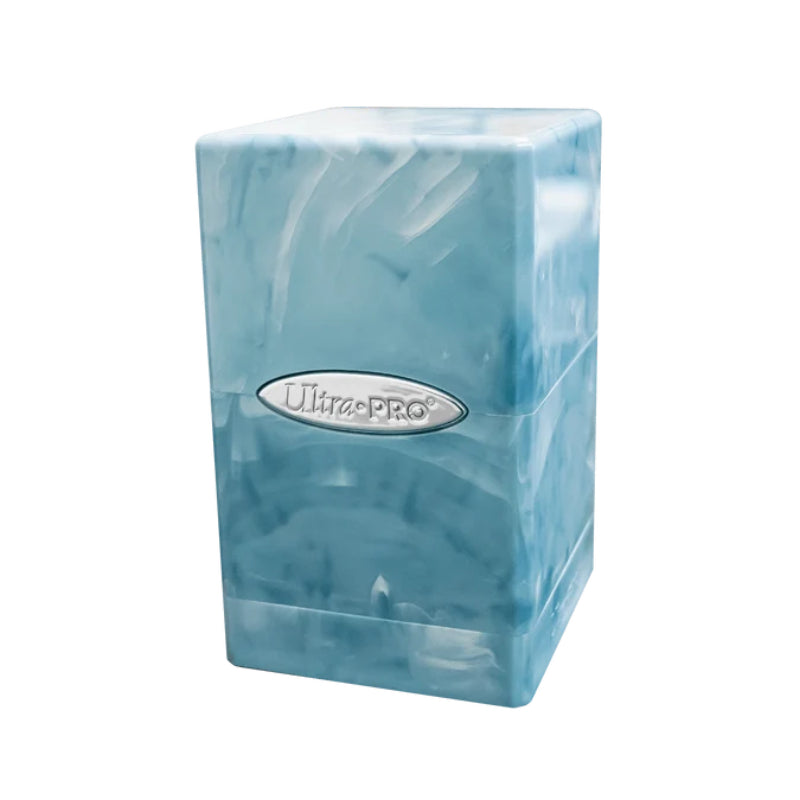 Ultra Pro Marble Satin Tower, Light Blue / White (Deck Box)