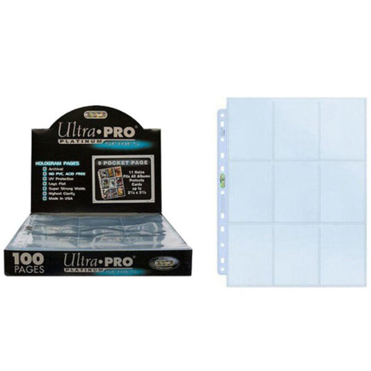 Plastficka 9-kort Ultra Pro Platinum, 100-pack