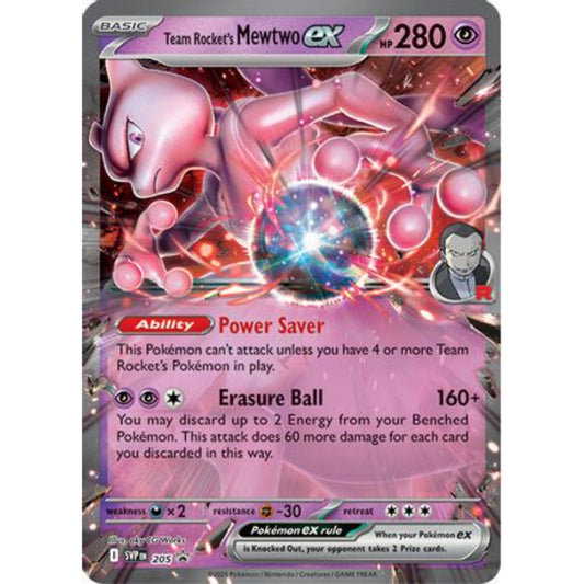 Team Rockets Mewtwo – SVP 205 – Oversize Promo Pokemon Oversized Cards