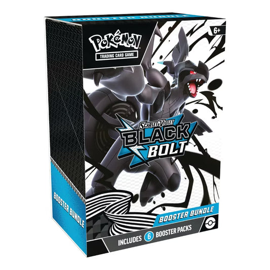 Pokémon, Scarlet & Violet 10.5: Black Bolt & White Flare: Black Bolt Booster Bundle (6 packs)