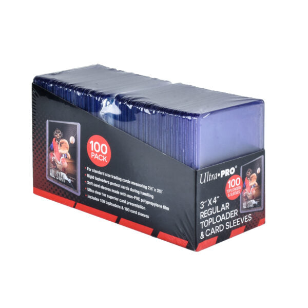 Toploader 3×4″ 35 pt Regular & Card Sleeves 100ct pack – Samlarhobby Sverige AB