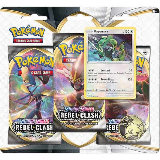 Pokémon, Scarlet & Violet: Rebel Clash, 3-Pack Blister: Rayquaza