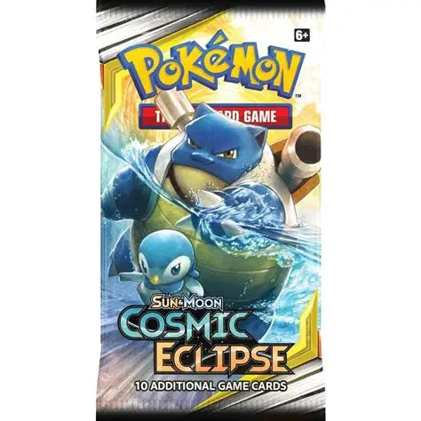 Pokémon, Sun & Moon: Cosmic Eclipse, 1 Booster (Blastoise Artwork)