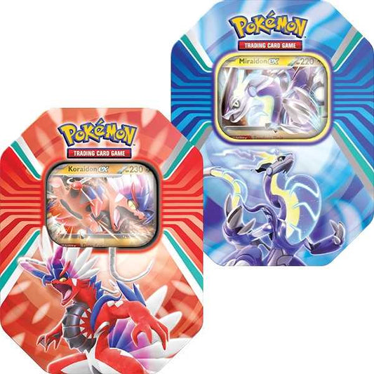 Pokémon, Paldea Legends 2023 Summer Tin x 2 (Koraidon EX & Miraidon EX)