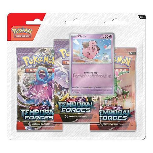 Pokémon, Scarlet & Violet 5: Temporal Forces, 3-pack blister, Cleffa