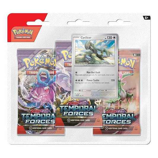 Pokémon, Scarlet & Violet 5: Temporal Forces, 3-pack blister, Cyclizar