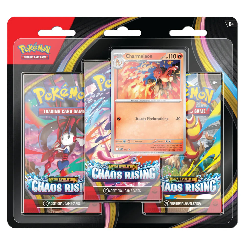 Pokémon, Mega Evolutions, ME04: Chaos Rising, 3-Pack Blister: Charmeleon