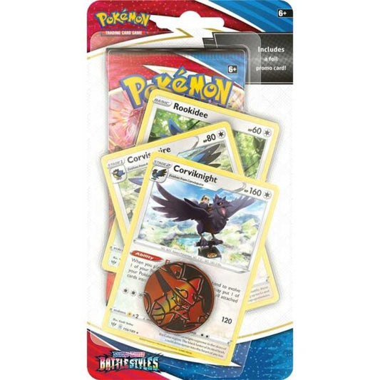 Pokémon, Sword & Shield 5: Battle Styles, Premium Checklane blisterpack, Corviknight