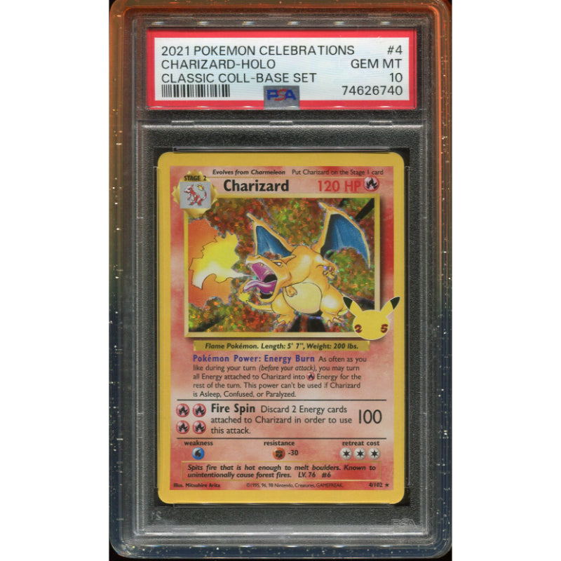 Charizard (CEL BS 4) Celebrations - PSA 10