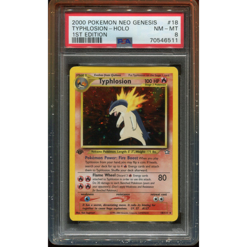 Typhlosion (NG 18) Neo Genesis - 1st Edition - PSA 8