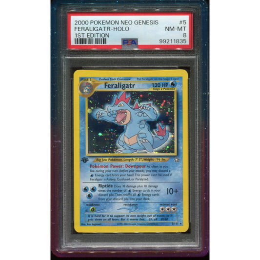 Feraligatr (NG 5) Neo Genesis - 1st Edition - PSA 8