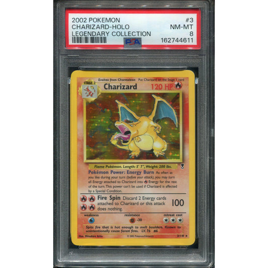 Charizard (LC 3) Legendary Collection - Holo - PSA 8