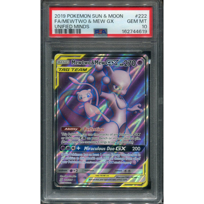 Mewtwo & Mew GX (UNM 222) Unified Minds - PSA 10