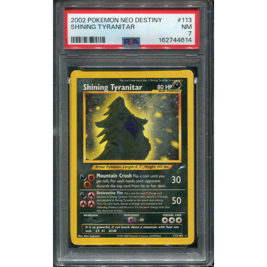 Shining Tyranitar (NDE 113) Neo Destiny - PSA 7