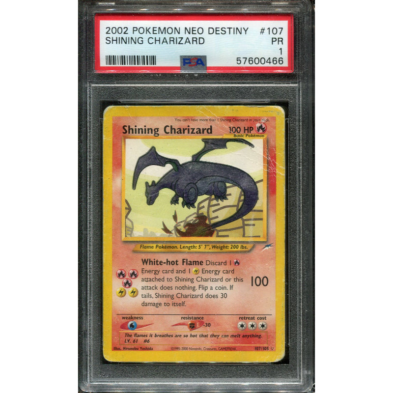 Shining Charizard (NDE 107) Neo Destiny - PSA 1