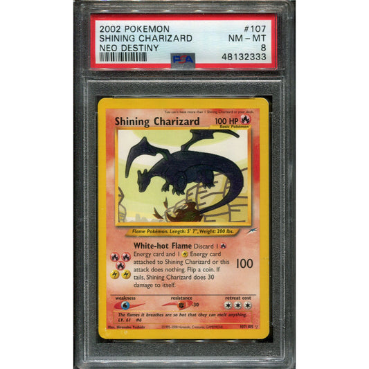 Shining Charizard (NDE 107) Neo Destiny - PSA 8