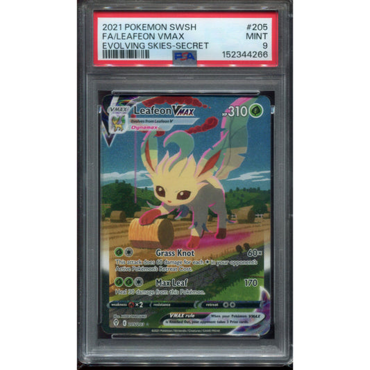 Leafeon VMAX (EVS 205) Evolving Skies - PSA 9