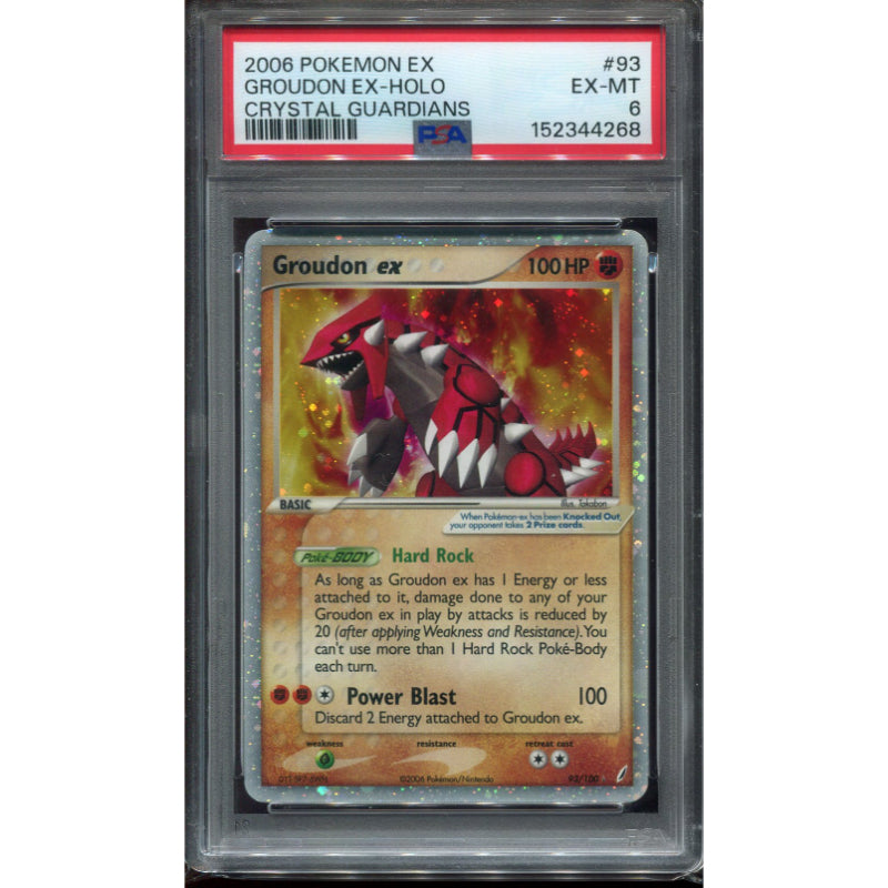 Groudon ex (CG 93) EX Crystal Guardians - PSA 6