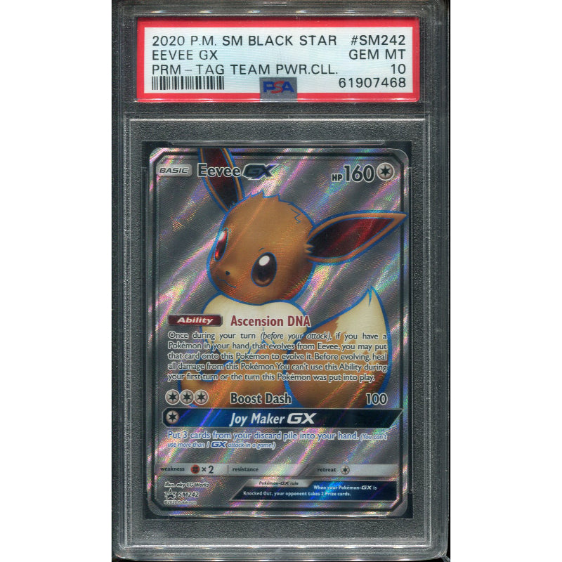 Eevee GX (SM 242) SM Black Star Promos - PSA 10