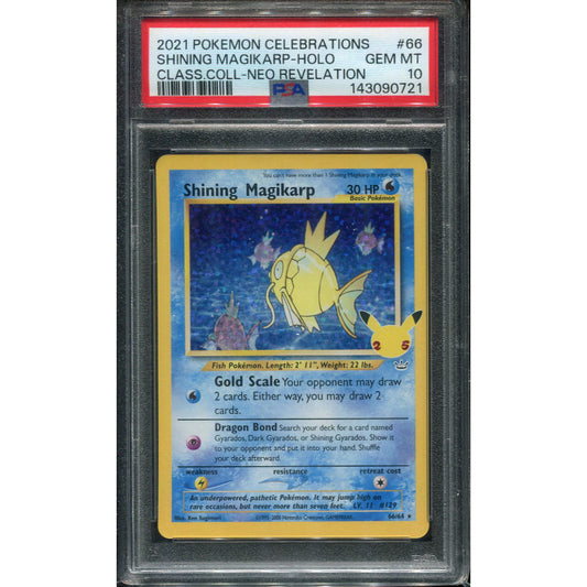 Shining Magikarp (CEL NR 66) Celebrations - PSA 10