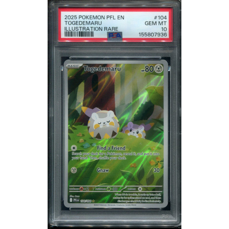 Togedemaru (PFL 104) Phantasmal Flames - PSA 10