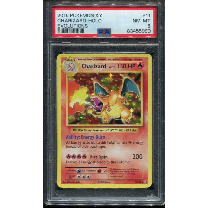 Charizard (EVO 11) Evolutions - Holo - PSA 8